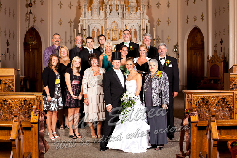 Photographing the wedding party