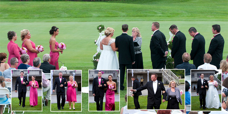 photographing the wedding ceremony