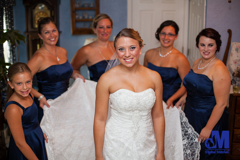 photograph of bride and bridesmaids