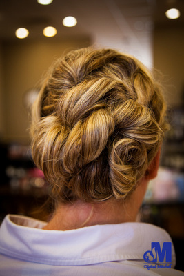 photograph of bridesmaid's hair