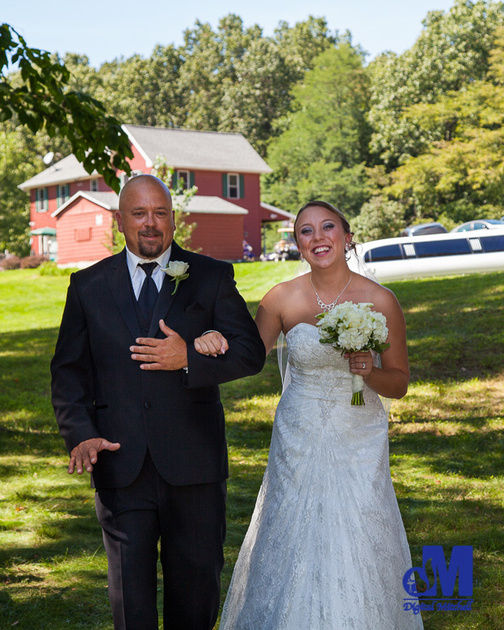 photograph of the bride and father of the bride